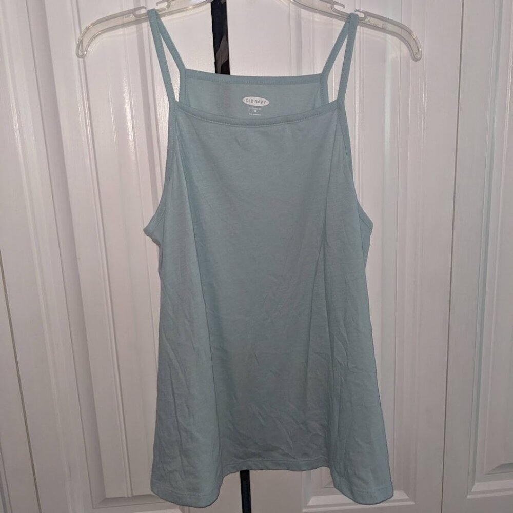 Old Navy Light Blue Flowy Spaghetti Strap Tank Top Womens M